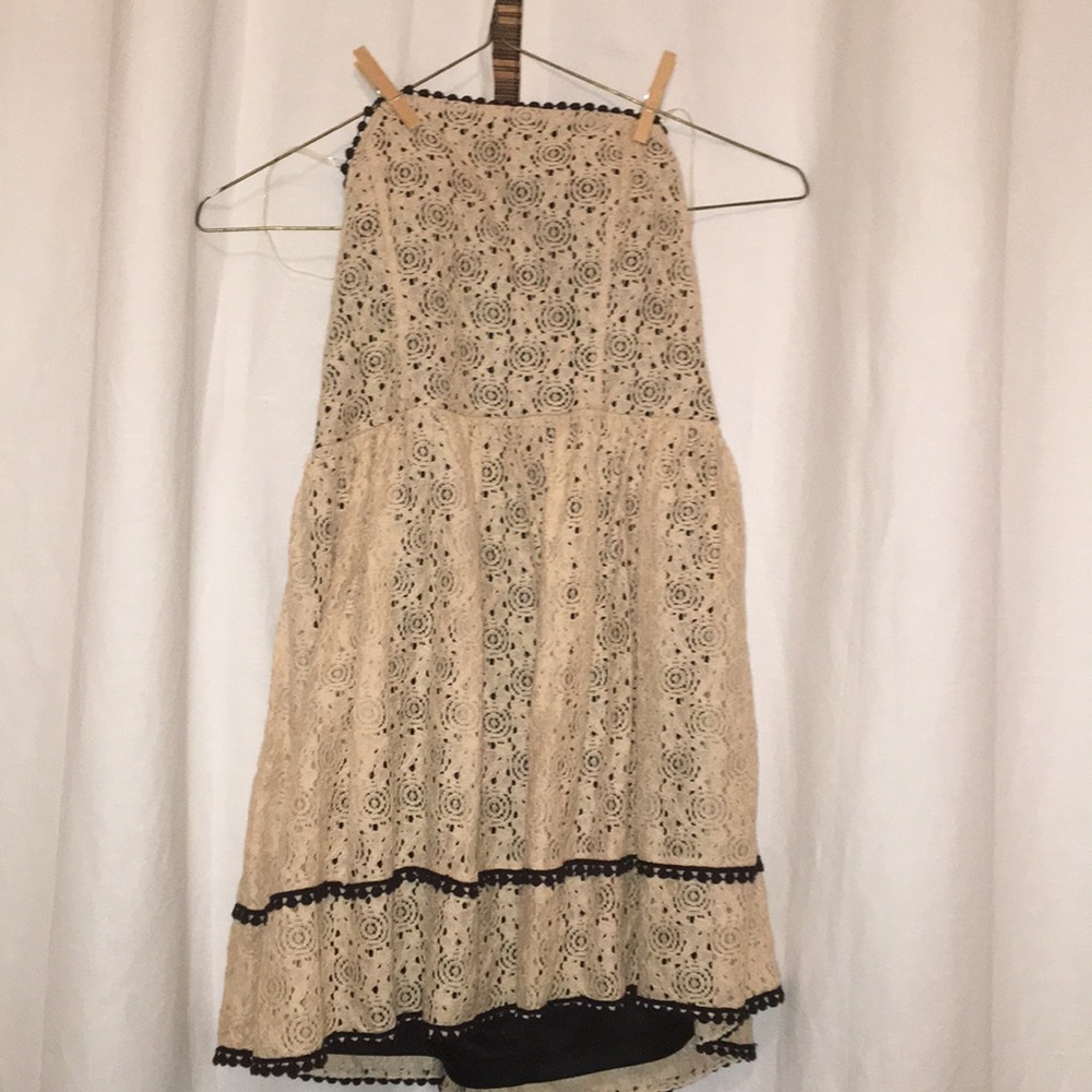 Strapless lace dress